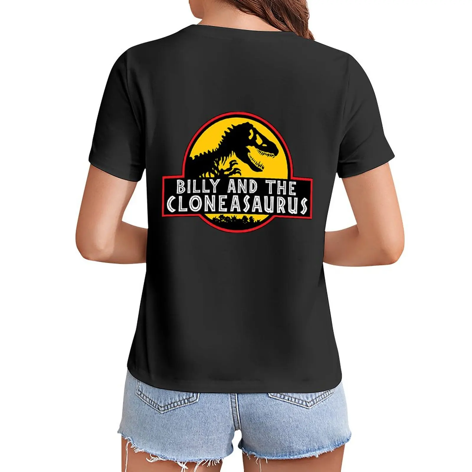 

Billy & The Cloneasaurus T-Shirt vintage clothes sports fans lady clothes tops Women's cotton t-shirt