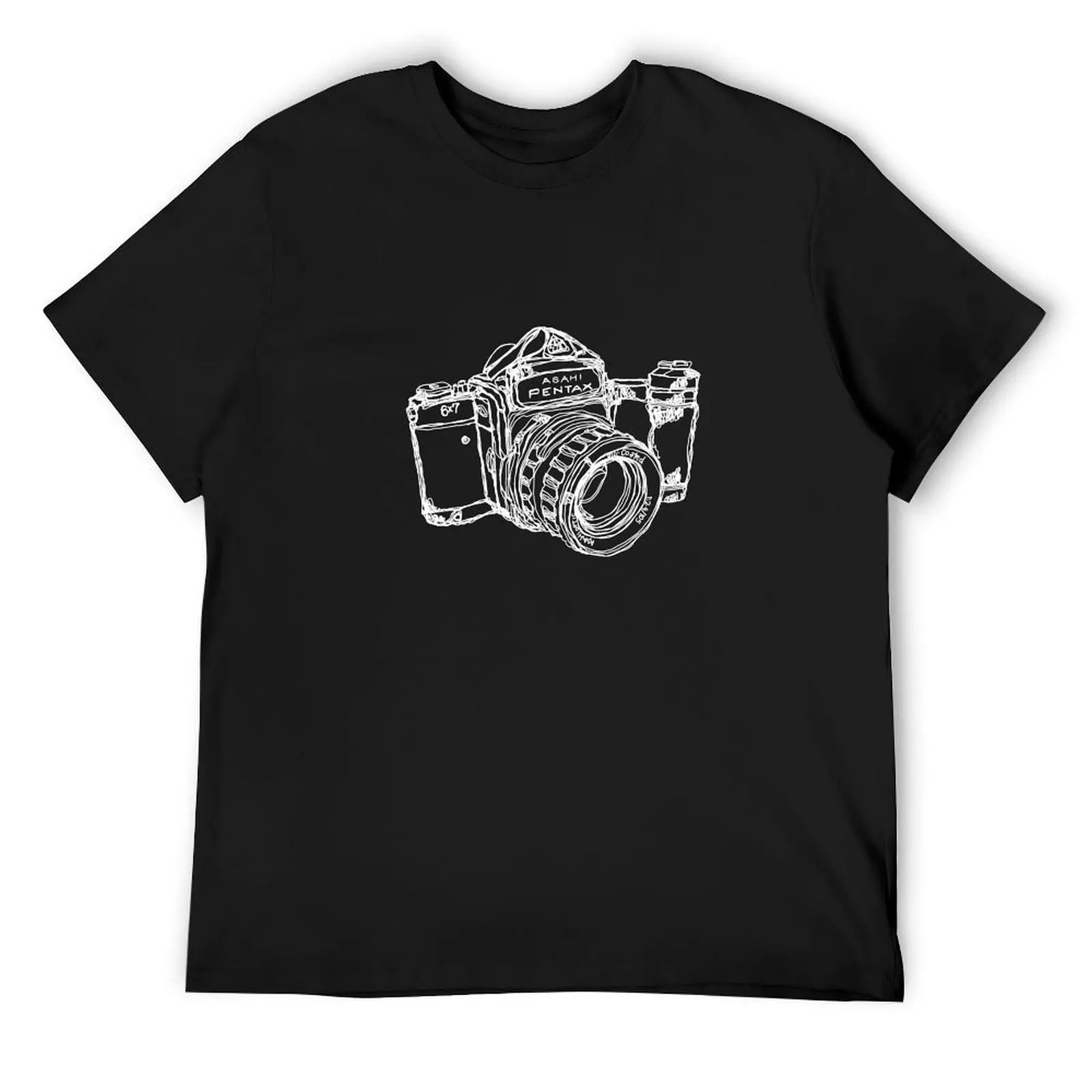 Pentax 6X7 Medium Format Camera WHITE INK T-Shirt cute tops summer tops men tshirt