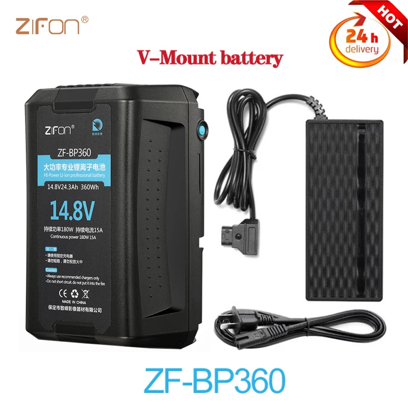 

ZIFON ZF-BP360 V Mount V Lock Rechargeable Battery Power Bank 24000mAh V Shape Rechargeable Li-ion Battery for Camera