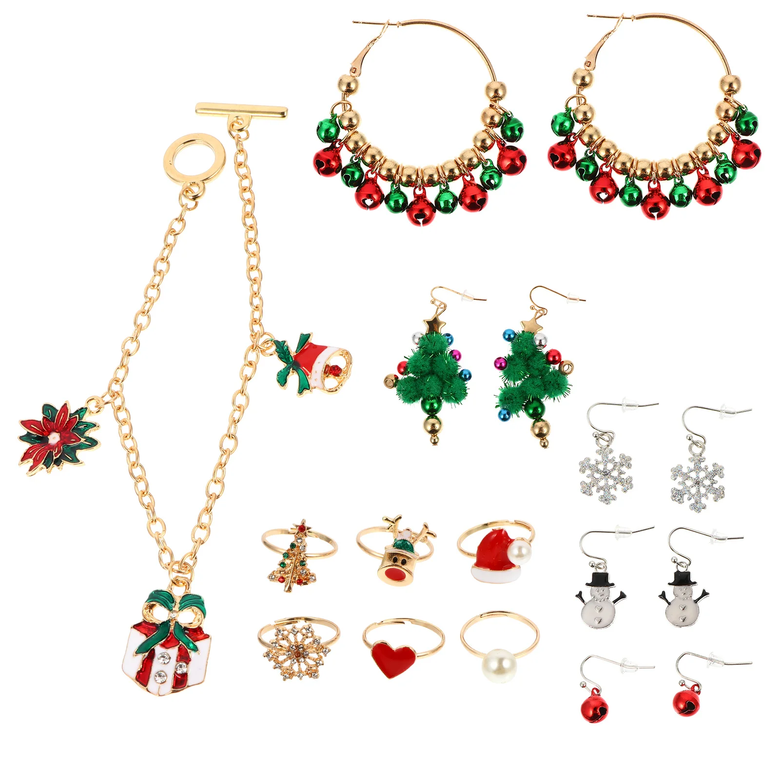 

Xmas Jewelry Jewelry Earring Bracelet Set Xmas Earrings Rings Bracelets Xmas Jewelry for Female