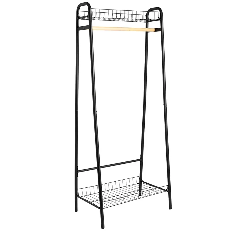 for Heavy-duty metal hangers with shelves and poles for bedroom wardrobes