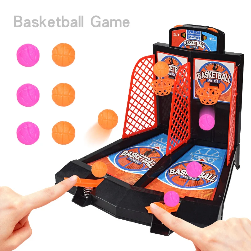 Kids toys two-player game hildren\'s table shooting ejection toys boy toys finger ejection basketball