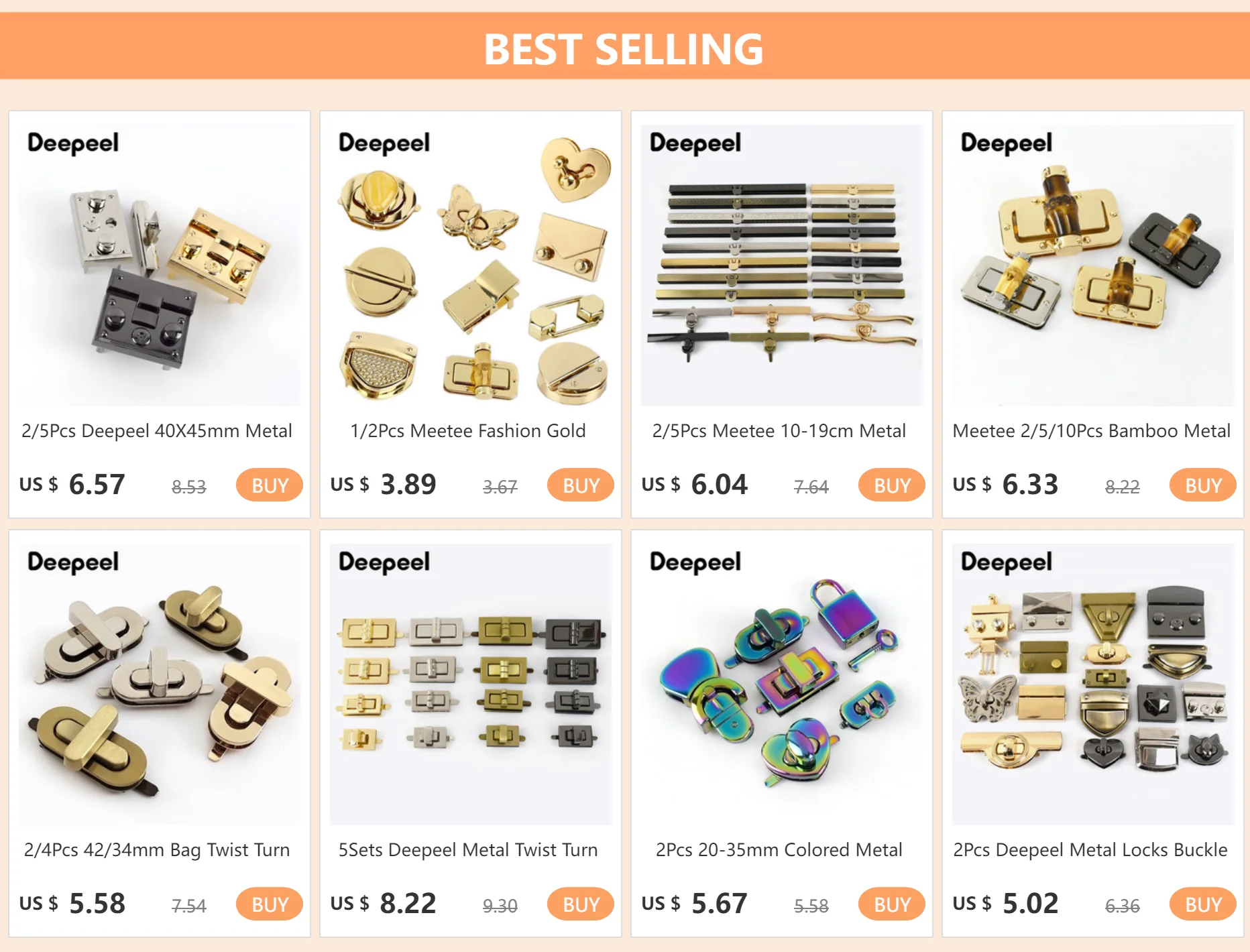 1Pc Gold Metall Verschluss Drehen Lock Twist Locks Tasche Dekoration Schnallen Handtasche Geldbörse Verschluss Verschlüsse DIY Hardware Ersetzen zubehör – Detail 1