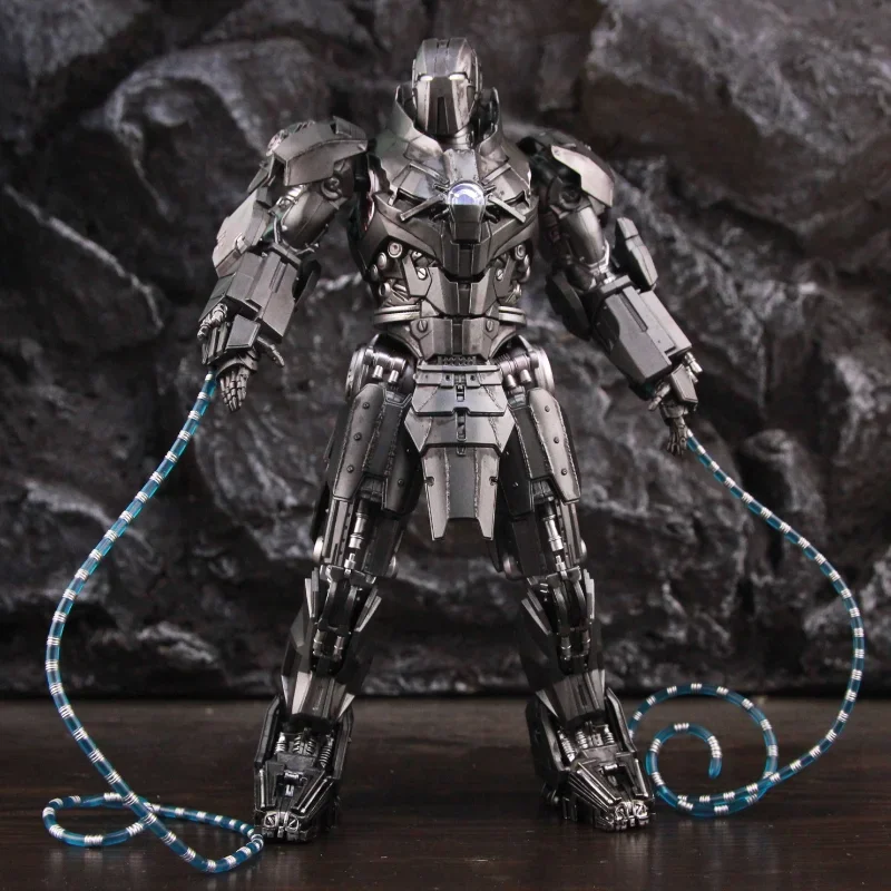 Marvel LED Light Iron Man 2 Whiplash Action Collectible luminescence Model Sculpture Ornaments Rotatable Handmade Holiday Gift