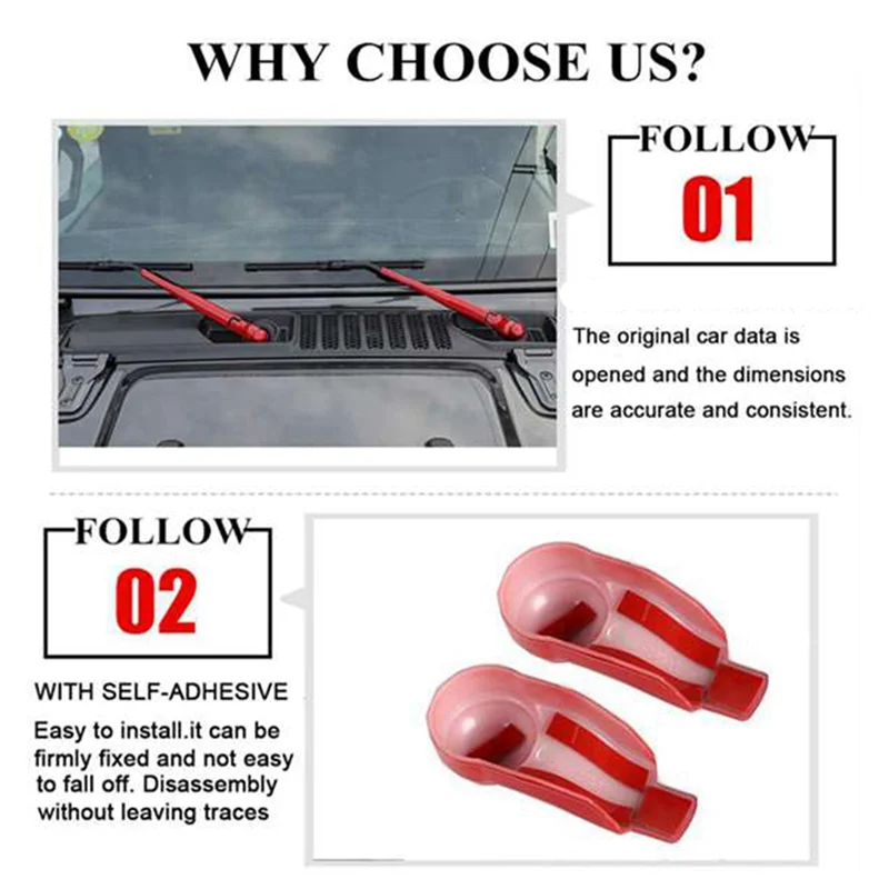 

Windscreen Wiper For Jeep Wrangler JL JT 2018+ Car Front Rain Wiper Blade Decoration Cover Trim Parts Accessories A