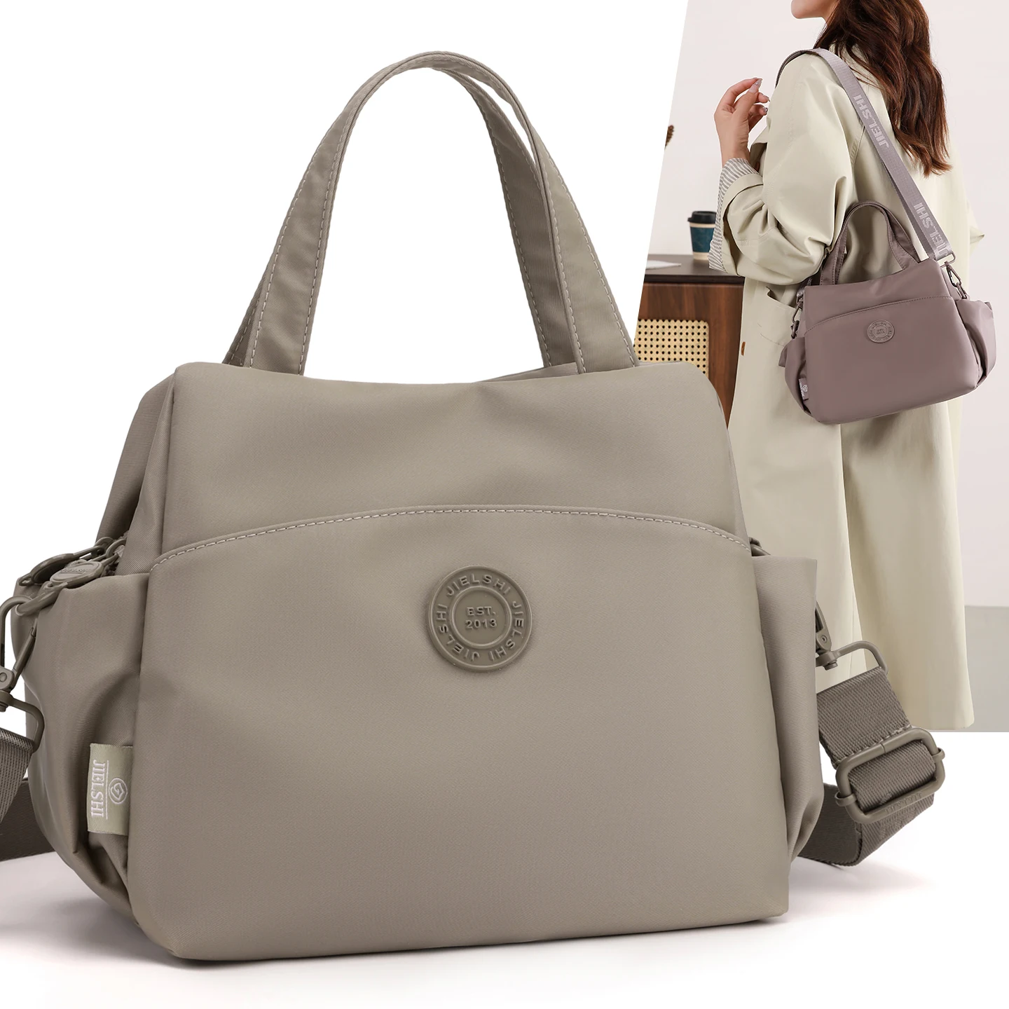 

Сумка-кроссбоди из нейлоновой ткани для женщин, водонепроницаемая, повседневная, простая, с отстегивающимся ремнем