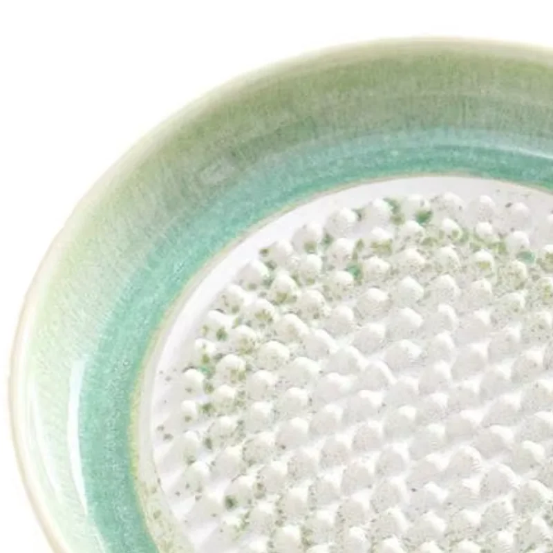 

5Pcs/Set Ceramic Garlic Grater Plate Ginger Cheese Manual Grinder with Raised Teeth, Kitchen Onion Fruits Mincer Dish