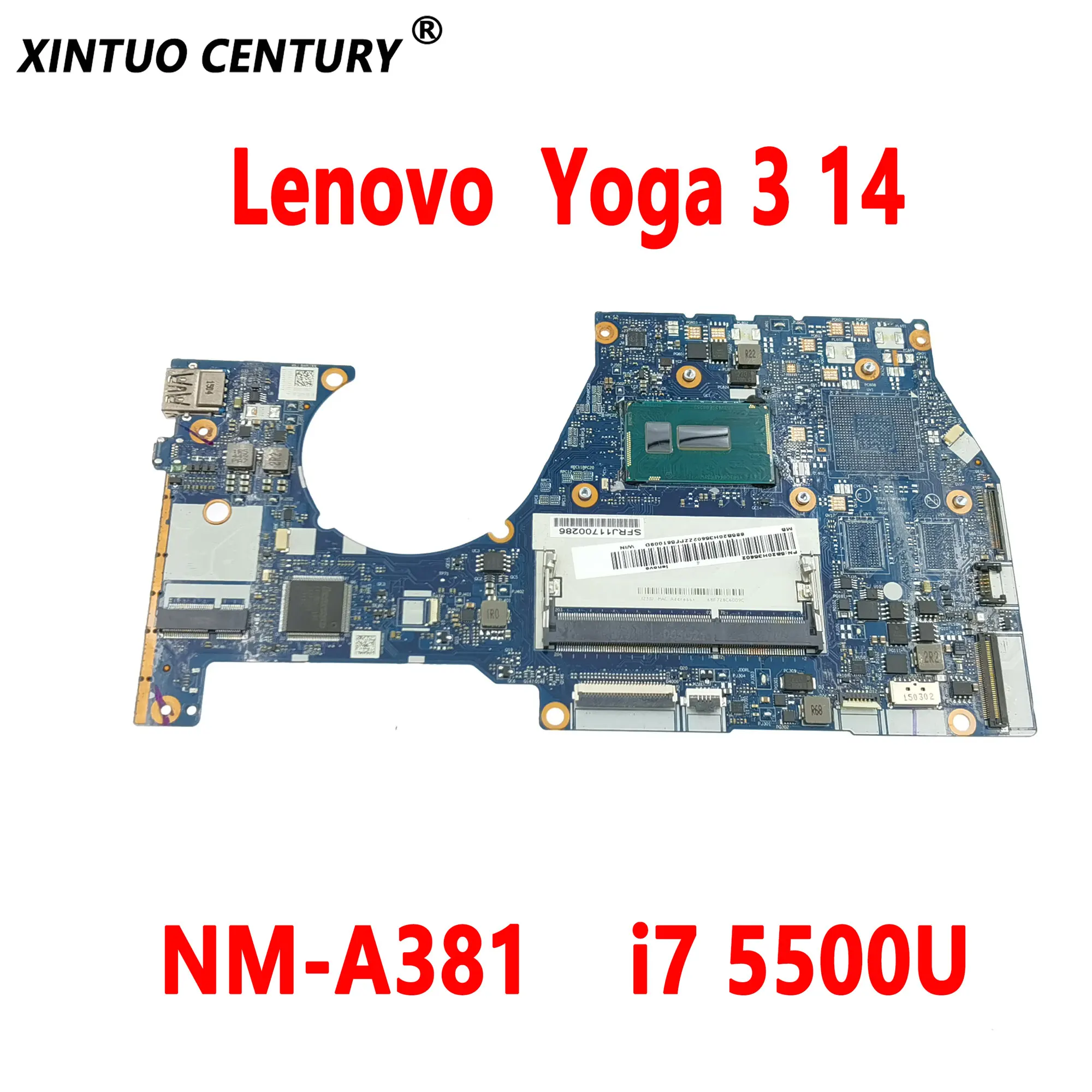 

BTUU1 NM-A381 Notebook Motherboard for Lenovo YOGA 3 14 Laptop Motherboard i7-5500U CPU DDR3 Tested Perfectly