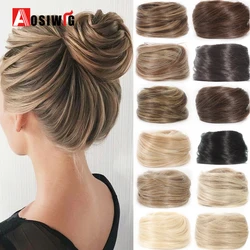 AOSI Synthetic Messy hair piece Daily Use Chignon Scrunchies Fake Elastic Hairpiece Blonde Brown Donut Bun For Women