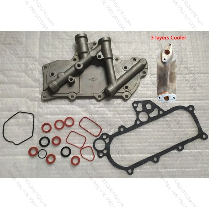 Cubierta del enfriador del motor TD27 TD25, núcleo con junta, cubierta lateral del radiador, para montacargas 21305-43G01 1 juego