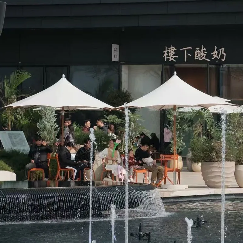 Creative Designer Outdoor Umbrella Square Umbrella Landscape Umbrella Modeling Parasol Garden Courtyard Hotel Parasol