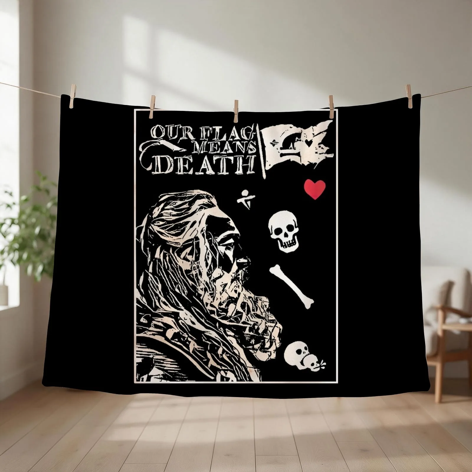 Our Flag Means Death, ofmd, stede bonnet, blackbeard, pirate Throw Blanket Polar halloween For Sofa Thin For Baby Blankets