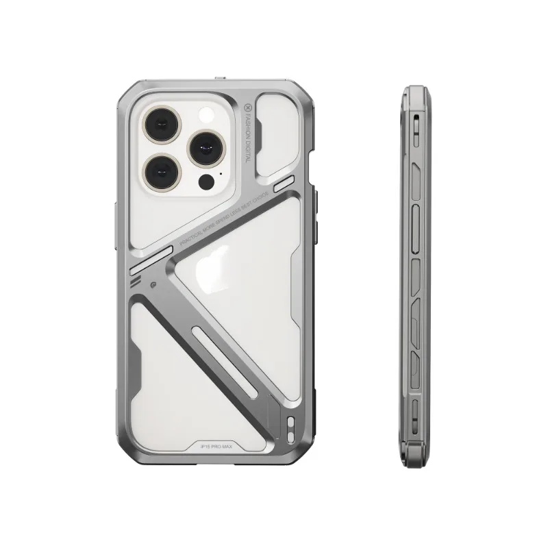 

Titanium Alloy Phone Case for Phone 14 15 Pro Max Case Metal Removable Shell Armor Shockproof Mobile Phone Protect Full Cover