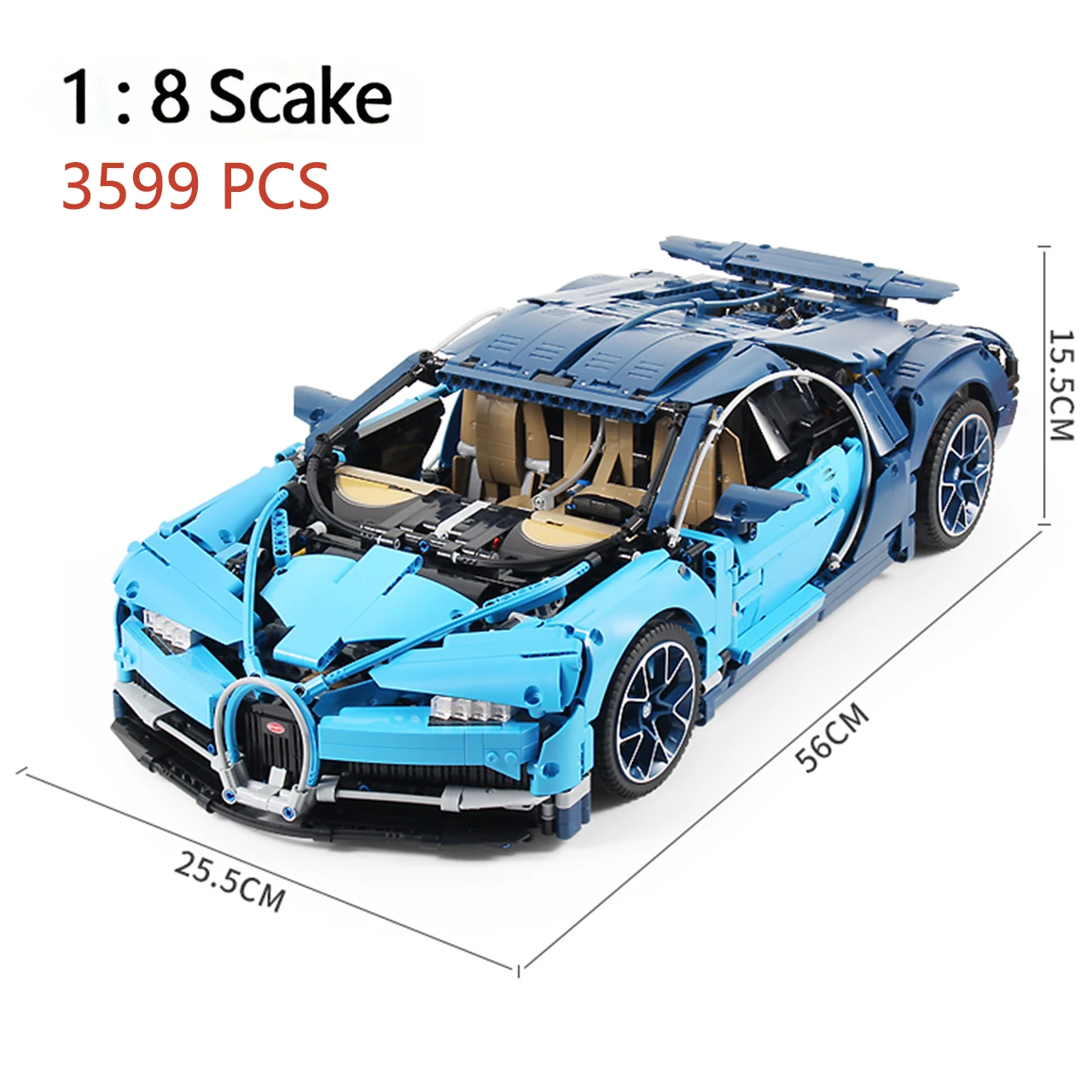 Ensemble de blocs de construction de voitures de course super sportives compatibles Bugattied Chirons 3599 pièces 42083 Jouets pour enfants Cadeau de Noël Briques
