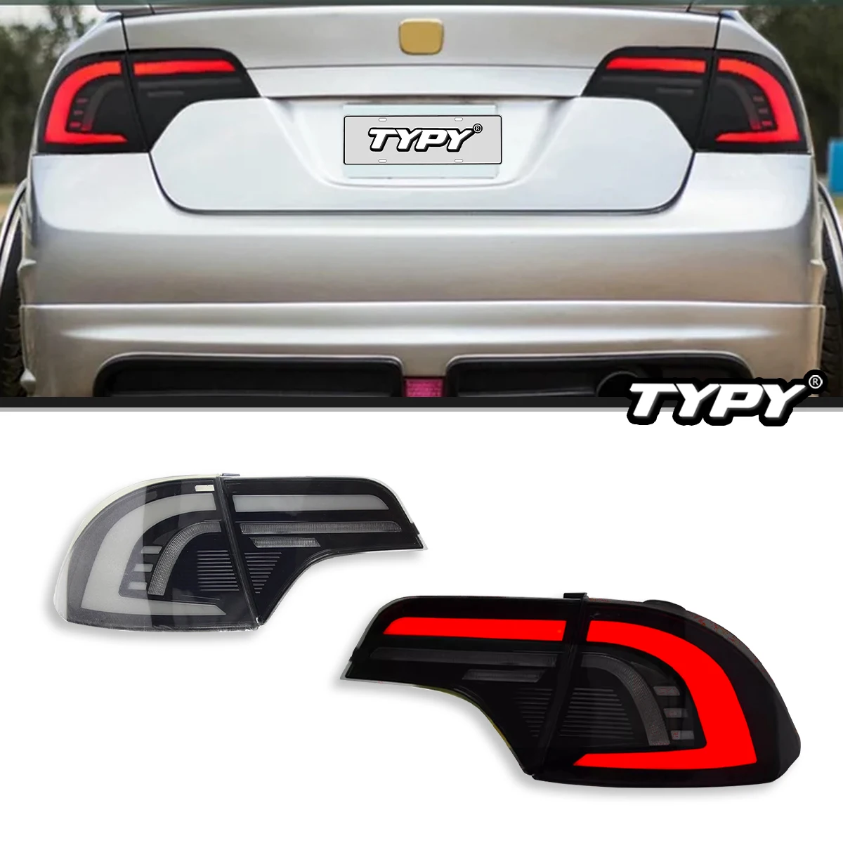 

TYPY For Honda Civic 2006-2011 8th Generation Tail Lights Modified Car LED Rear Taillights Turn signal Brake Lamp Accessories