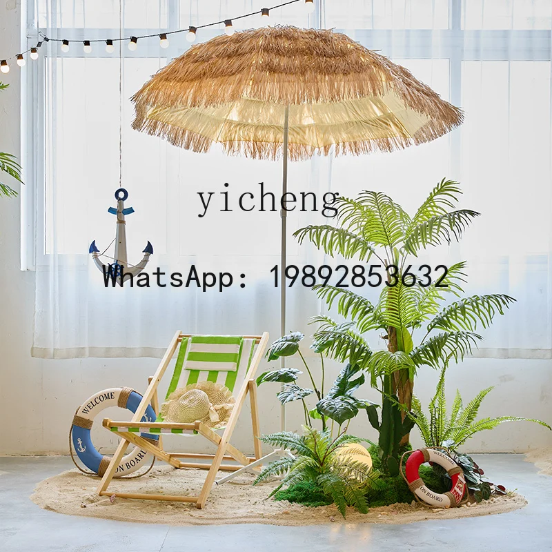 X2  camping wind landscaping beach simulation green plants outdoor indoor landscape window decoration scene fairy garden