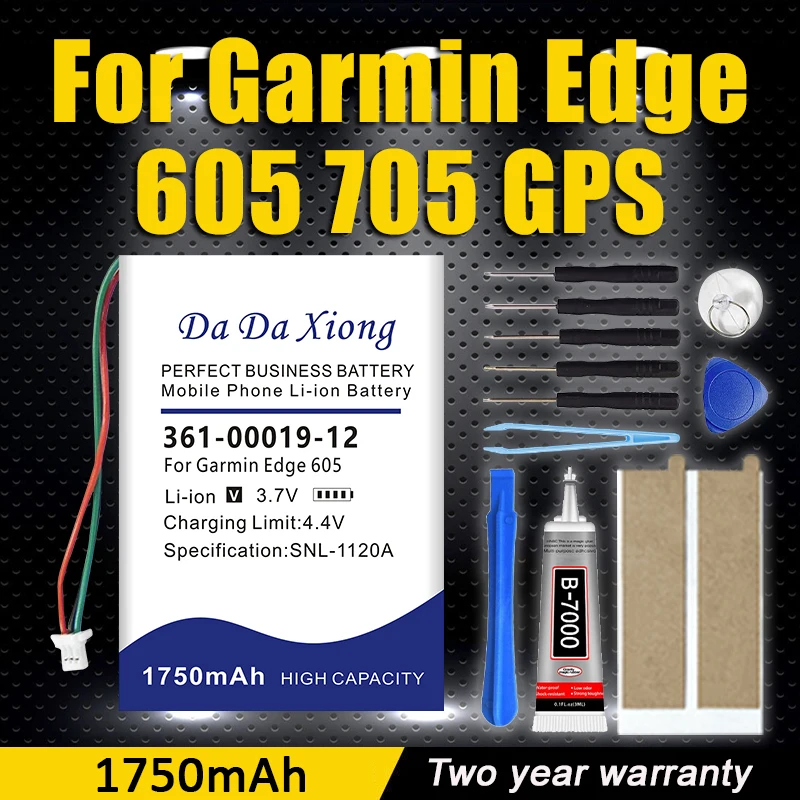 361-00019-12 1750mAh Battery for Garmin Edge 605 705 / Edge 705 GPS Li-Ion Rechargeable Accumulator Pack Batteries