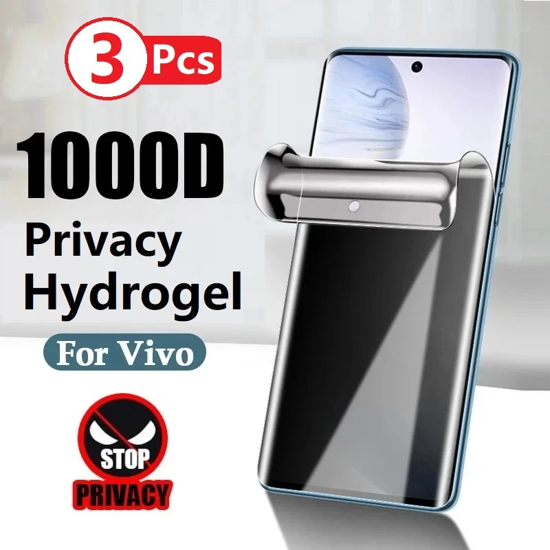 3Pcs Screen Protector For Vivo Y36 Y20S Y78 Y33s Y22 Y22S Y76 Y52 Y72 Y20 Y95 Y50 Y30 Y16 Anti-spy Privacy Hydrogel for V23 V21