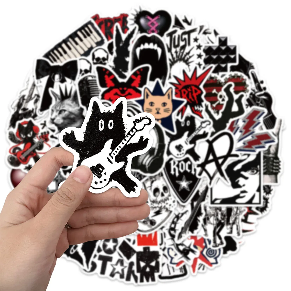50PCS Punk Rock Culture Fun Stickers DIY Phone Case Postcards Notebook Water Bottle Waterproof Stickers