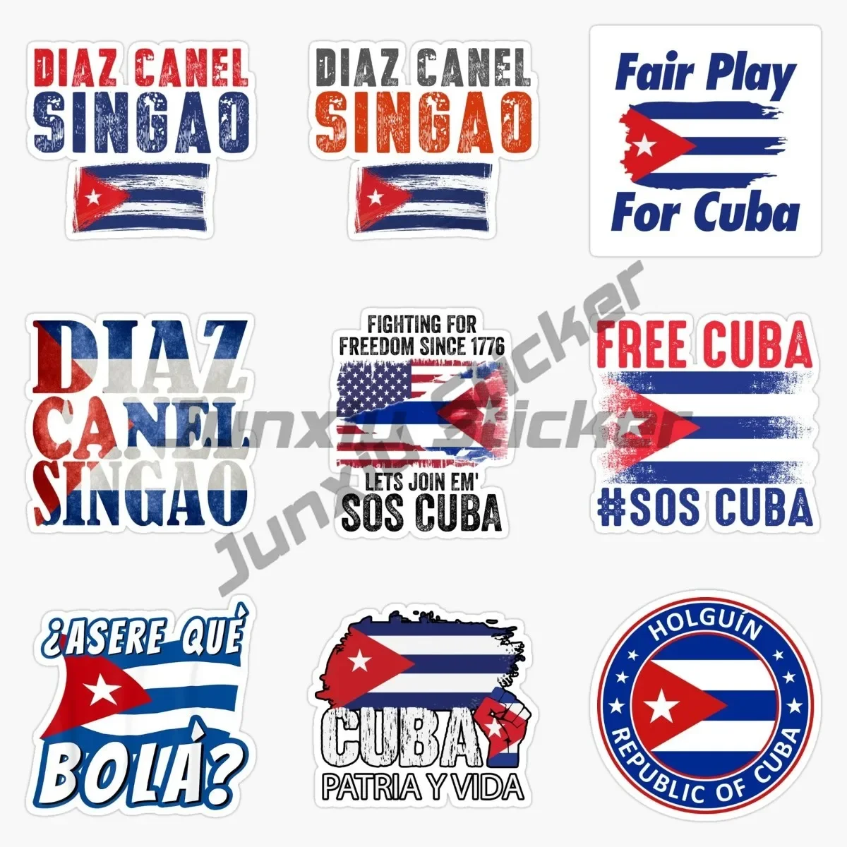 

Cuba National Flag Map National Badge Sticker Scratch Decoration PVC Accessories Car Styling Decal