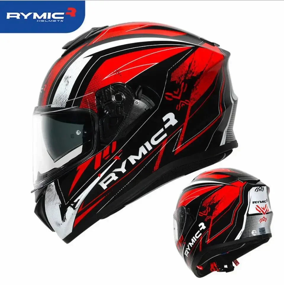 

RYMIC Vintage Motorcycle Helmet Casco Casque Moto Retro Helmets Motorbike Riding Full Face Helmet For Motocross Off Road helmets