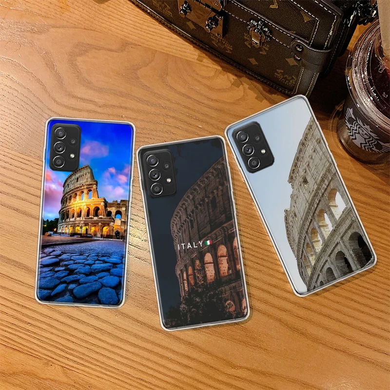 Colosseum Rome Italy Phone Case For Galaxy Note 20 Ultra 10 Lite 9 8 Samsung A15 A25 A35 A55 A05S M12 M21 M30S M31 M32 M51 M52 F