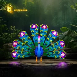 Brick Bling LED Light 31157 Set is suitable for Exotic Peacock building blocks (including lighting accessories only)