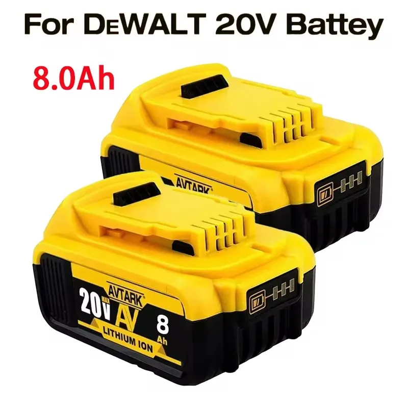 20V 8Ah MAX Lithium Battery Power Tool Replacement for DeWalt DCB184 DCB181 DCB182 DCB200 20V 6A 8A 5A 18V 20V Lithium Battery