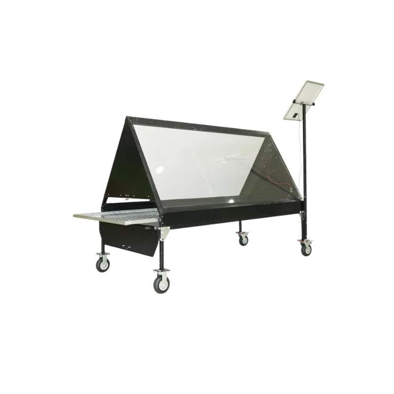 AMS20A mobile box solar dryer digital display temperature and humidity