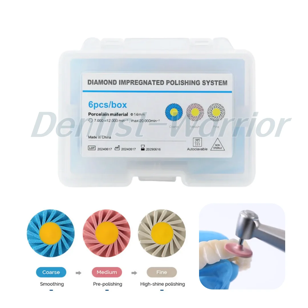 

Dental Porcelain Zirconia Grinding Polishing Wheel Kit Rubber Polishing Diamond