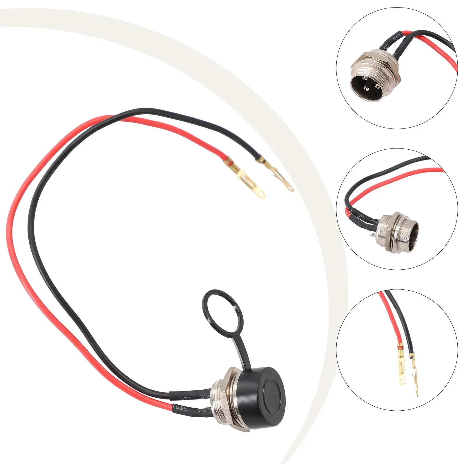

1pcs Battery Charger Port 3 Pin Inline Connector Socket-Electric Scooter Supply Battery Charging 3 Pin Prong Inline Connector