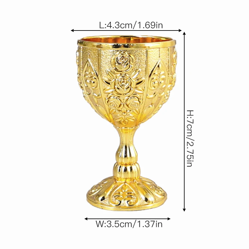 1 pumpkin shaped metal pattern design white wine cup, palace vintage spirit cup, suitable for banquets, restaurants, bars.