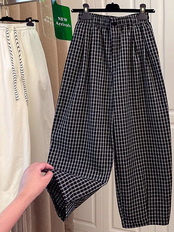 

Брюки-палаццо больших размеров, цветной принт, прямой крой, широкие штанины, летние тонкие повседневные брюки, трендовые, 2