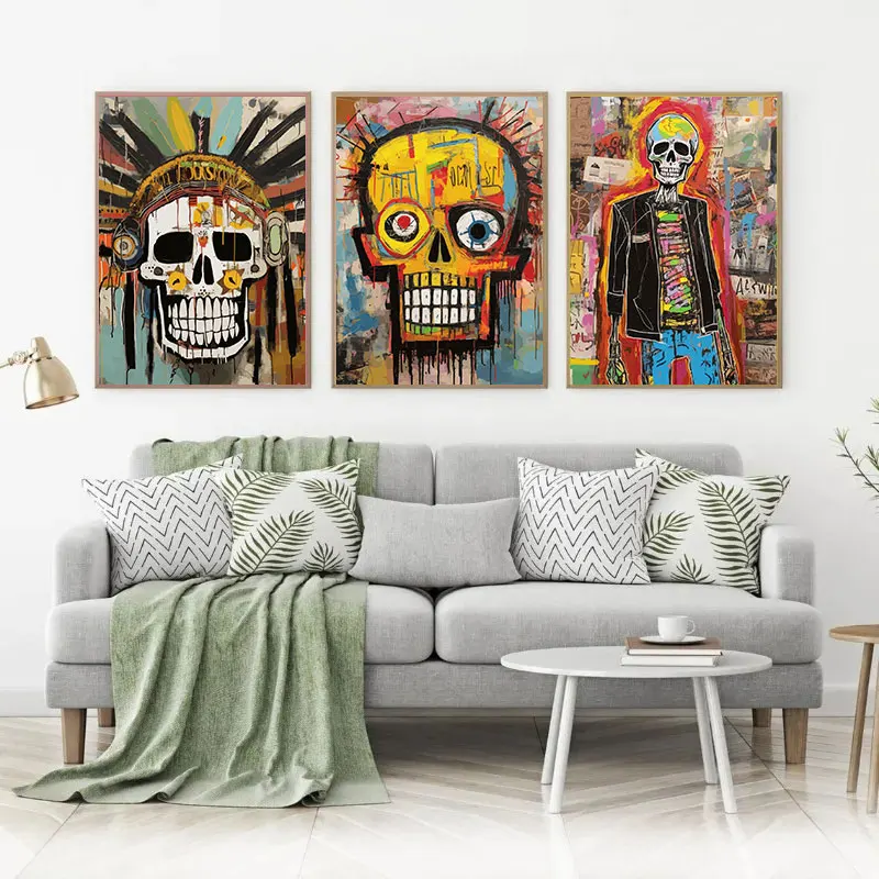 Pirate Ship Vintage Canvas Painting Portrait of Pirate Skeleton Captain Art Posters Wall Prints Pictures Living Room Home Decor