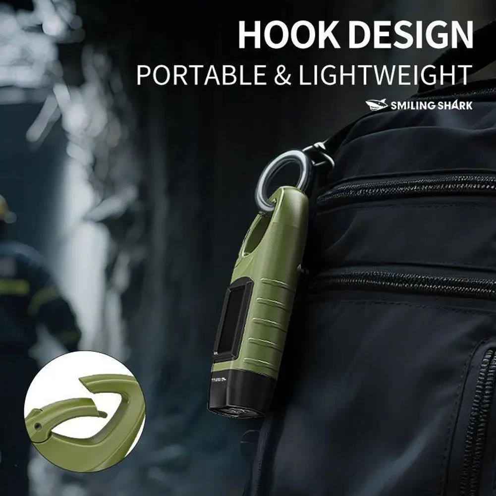 Solar Power LED Flashlight Hand Cranked Generator Solar Flashlight LED Portable Outdoor Mini Flashlight For Camping