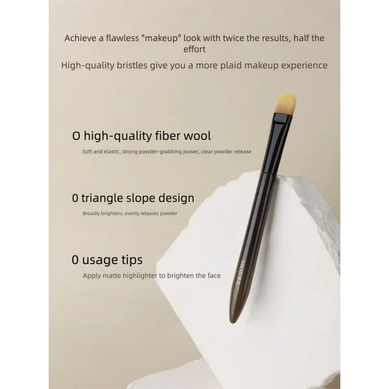 Moji Makeup Brush Resets L50 Triangular Brightening Brush, Slope Facial Brightening Brush, Seamless Concealer Makeup Brush
