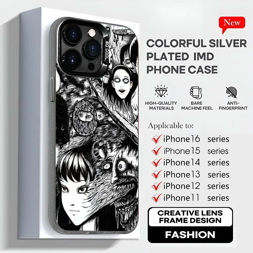 Comic T-Tomie Junji Ito Manga Phone Case Iphone 16 Pro Max Case Case For IPhone 16 15 Pro XR XS 7 8 Plus SE2024 Shockproof Colo