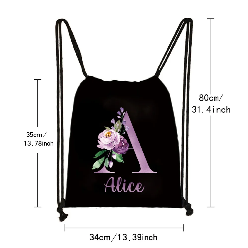 Personalized Customized Canvas Drawstring Bag Football Backpack Gym Yoga Backpack Hiking Net Bag