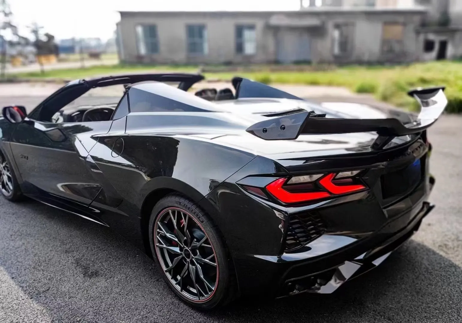 Dry Carbon Fiber Z06 Style  Rear Wing Fit for C8 2019+