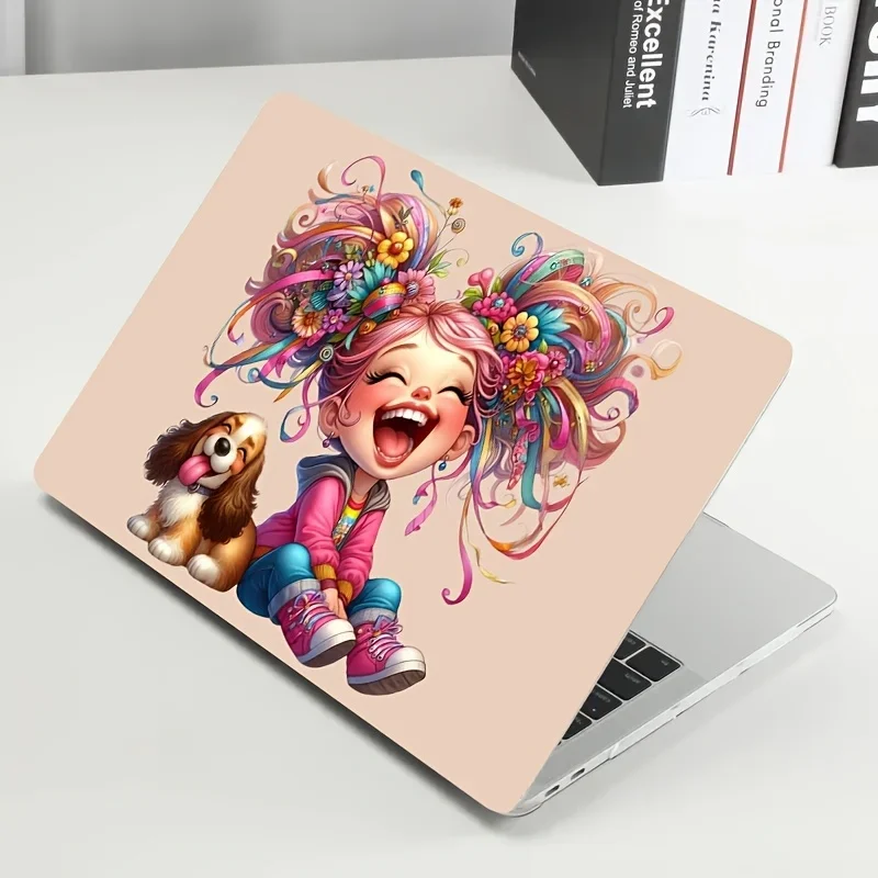 

2 шт., изготовленные из ПВХ, милые и счастливые узоры, кожа ноутбука, подходят для 12-15,6 дюймов, сделай сам, вырезан в собственном стиле,