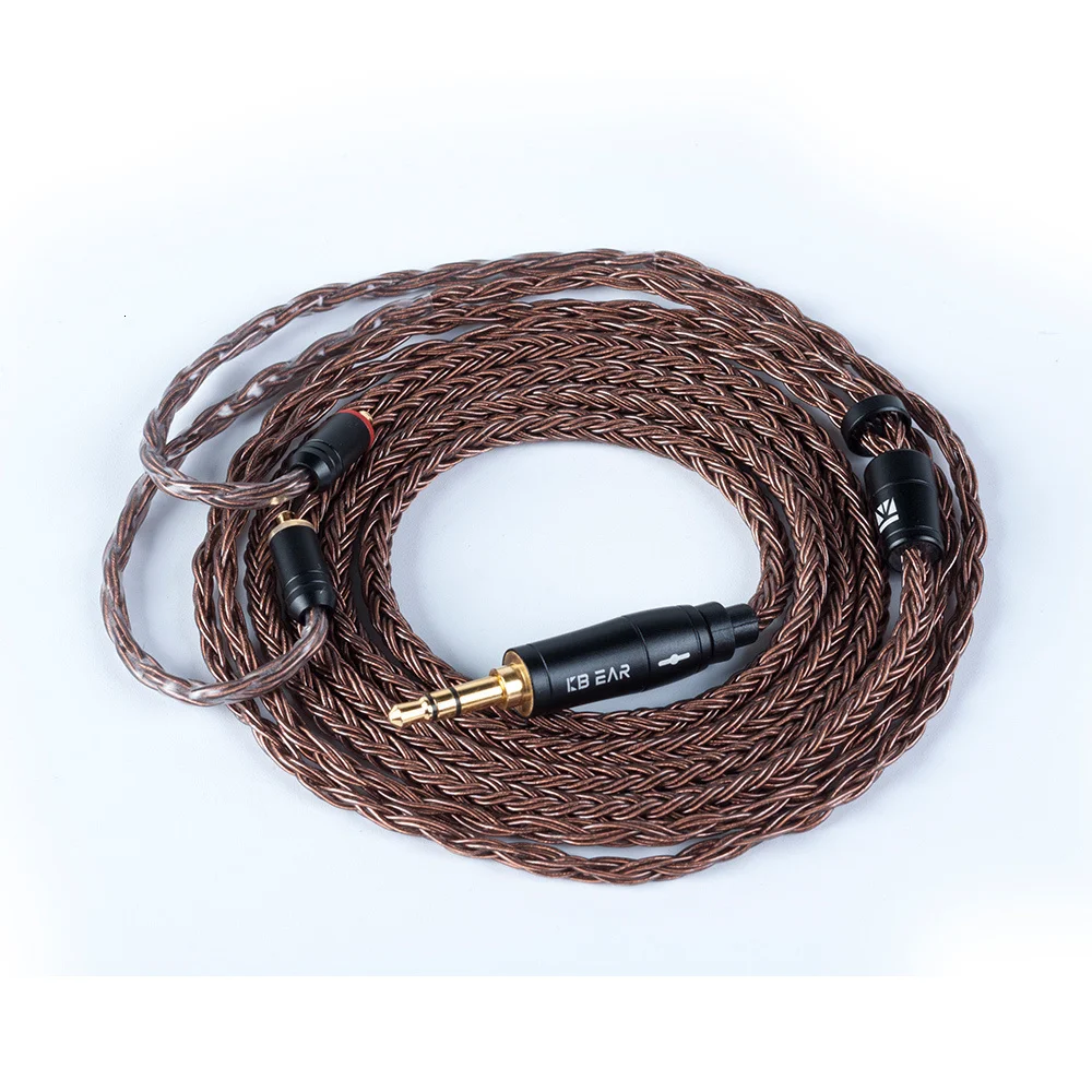 KBEAR 16 Core Reinem Kupfer Kopfhörer Kabel 2PIN/MMCX/QDC Earbuds Connector Verwenden Für KZ EDX ZSN PRO BLON BL-03 KBEAR KS1 Kopfhörer – Detail 15