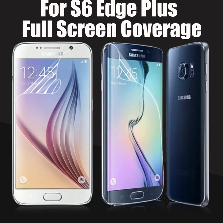 

100xDHL Free Full Coverage Screen Protector For Samsung Galaxy S6 Edge Plus G9280 Full Size Screen Protective Film For S6 edge+