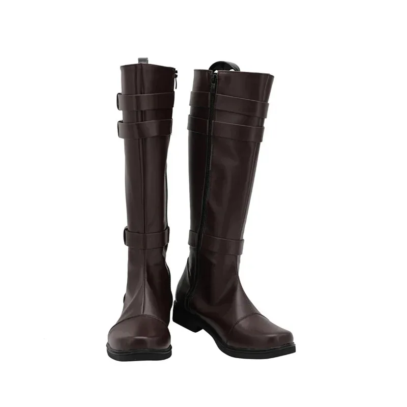 Botas de cosplay Jedi Knight Obi-Wan Kenobi, zapatos de cuero marrón hechos a medida en cualquier tamaño para unisex