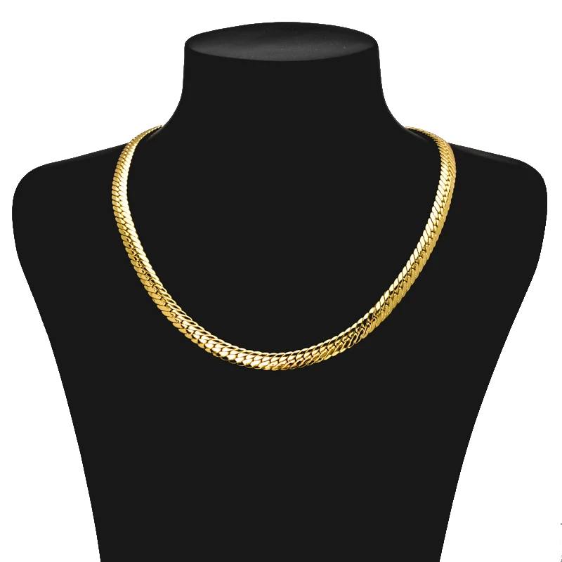 Sunny Jewelry Mode Neue Kupfer Halskette Schlangenketten Vergoldet Hohe Qualität Für Frauen Mann Italien 750 Für Den Täglichen Verschleiß Geschenk