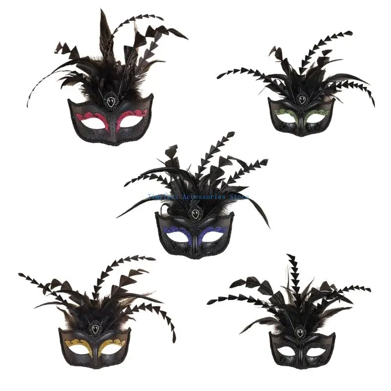 

97QE Masquerades Mask for Women Mardi Gras Mask Carnivals Prom Venetians Mask Halloween Party Mask Fancy Dress Party Supplies