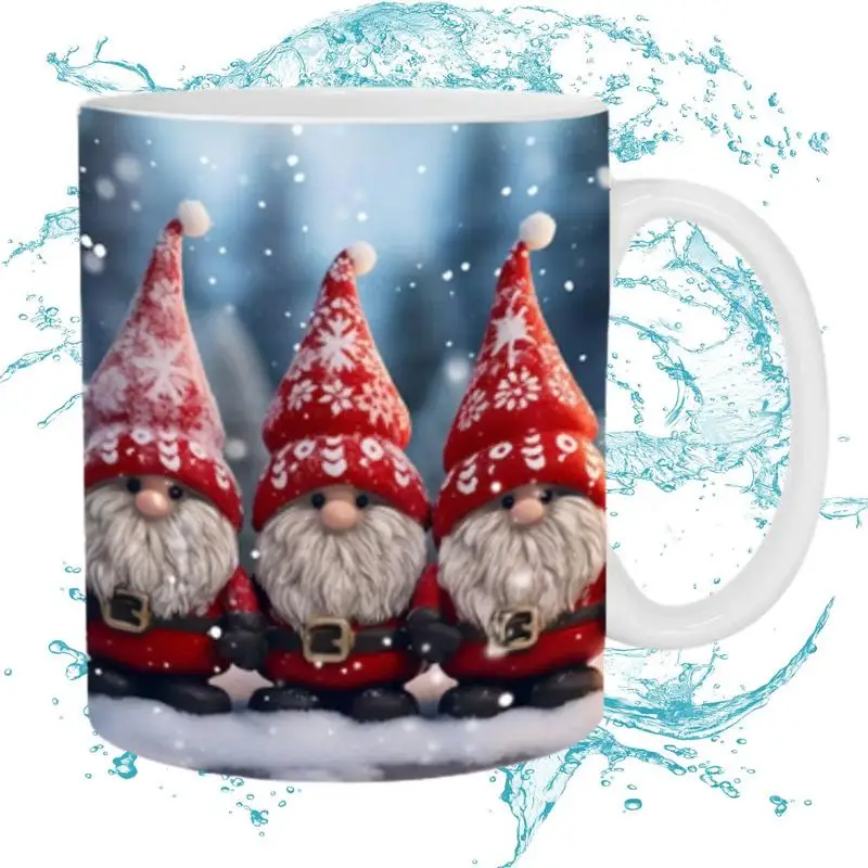 Christmas Gnome Coffee Cups 350ml Ceramic Drinking Cup With Handle 3D Tea Mug Juice Cup For Coffee Tea Milk Aesthetic Room Decor