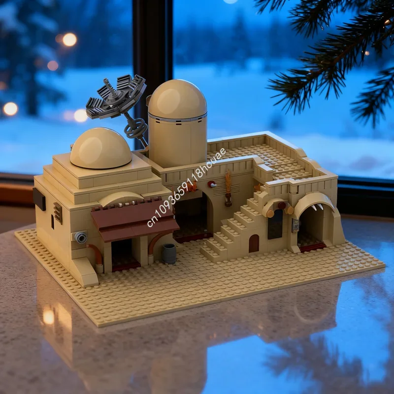 636pcs MOC Tatooine Double Building Slums Star Battle Model Blocks Toy Architecture Christmas Gift Assemble DIY Education Kids