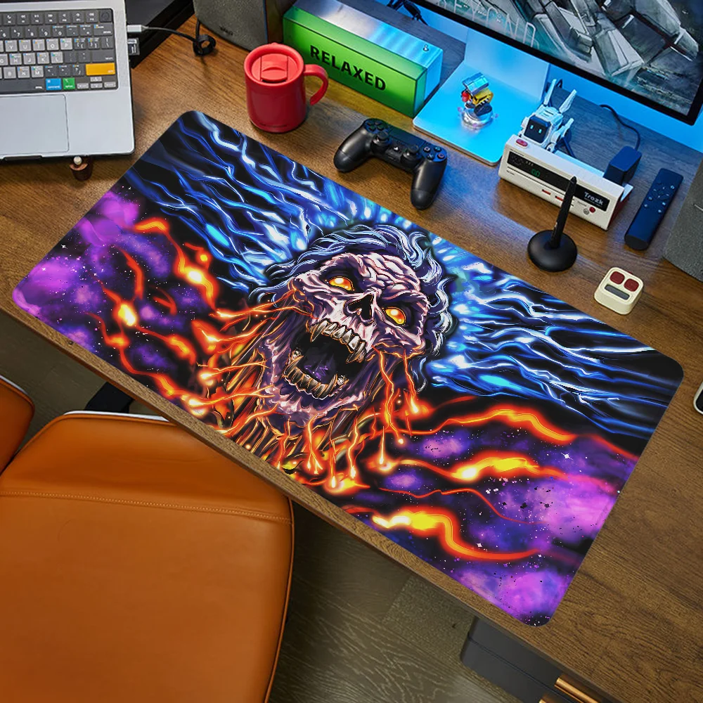 

Коврик для мыши с принтом аниме злых восходящих игр, компьютерный Настольный коврик для мыши, большой офисный коврик Xxl