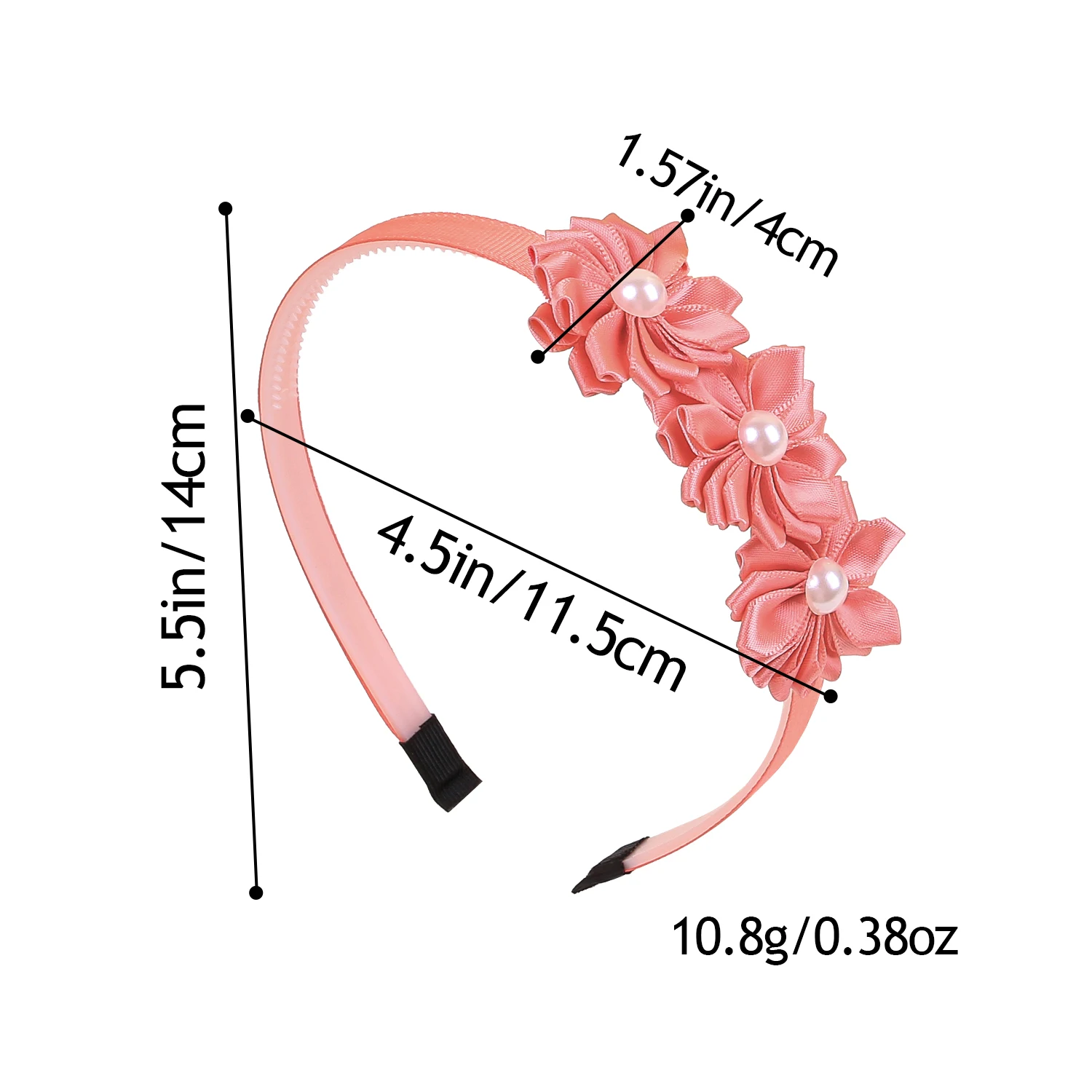 5pcs Pearl Flower Headbands for Girls Plastic Teeth Hairbands Floral Headband Children Girls Fashion Party Hair Aceessories