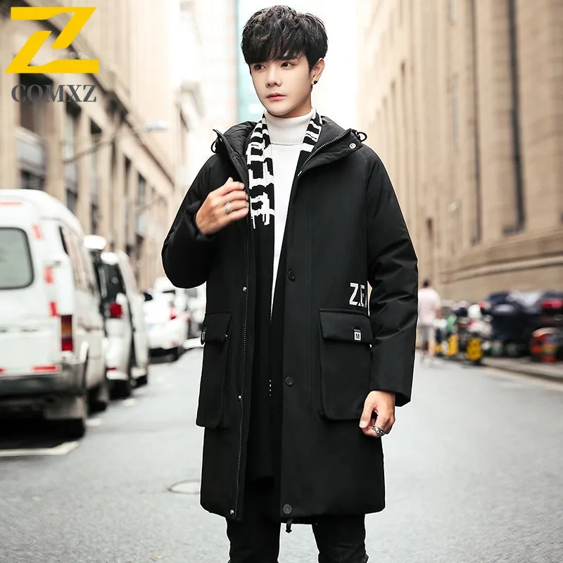 COMXZ Men Cotton Padded Jacket 2025 Trendy Look Daily Street Windproof Ski Trip Puffer Jacket Travel High Quality Winter Jacket